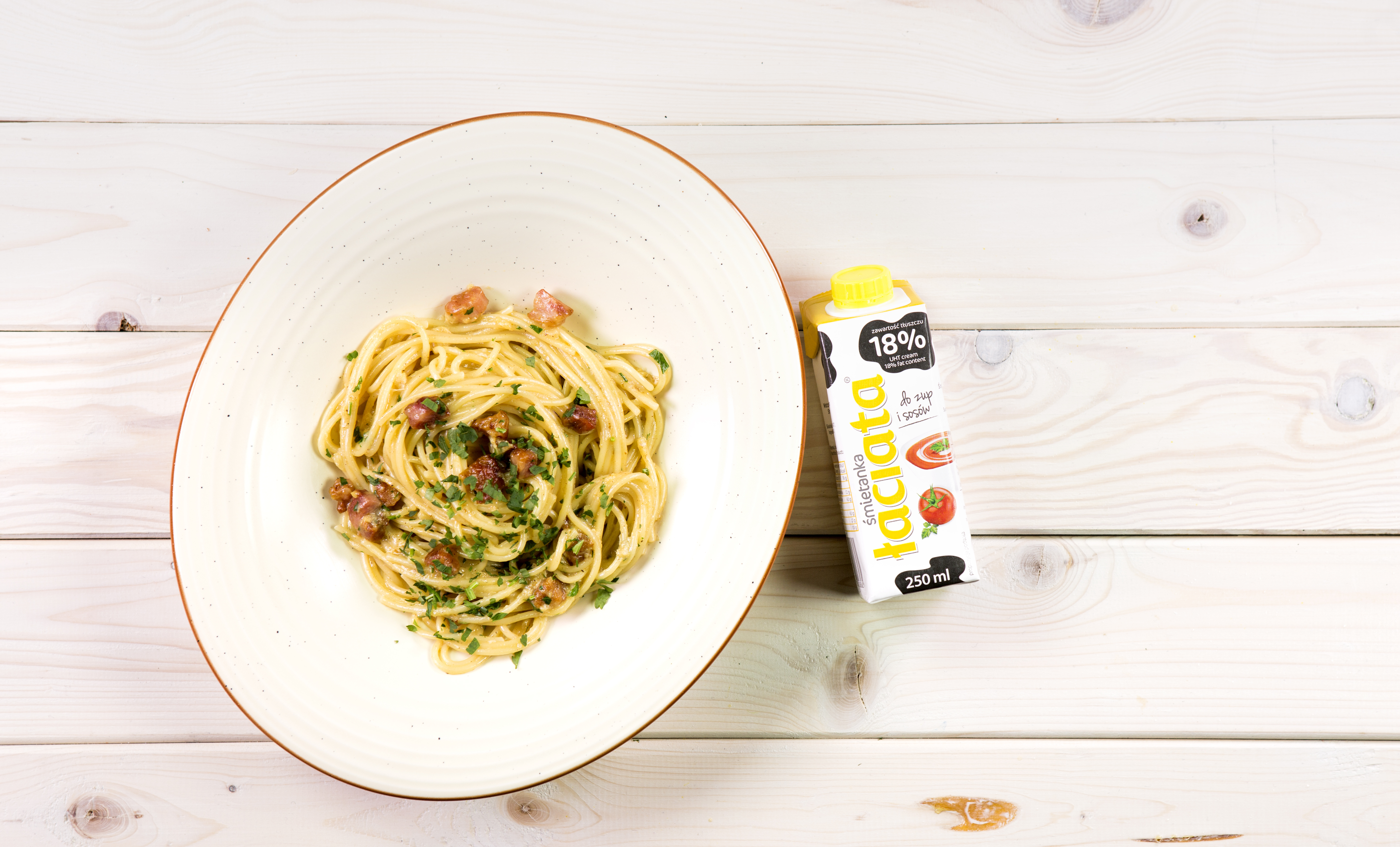 Kremowe spaghetti Carbonara